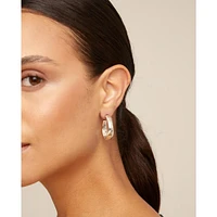 UNOde50 Sterling Silver Metal Clad Hoop Earrings