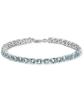 Effy Aquamarine (7-1/2 ct. t.w.) Tennis Bracelet in Sterling Silver