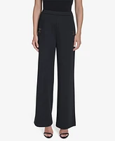 Halston Women's Logo Hardware Straight-Leg Pants