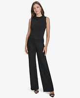 Halston Women's Metallic-Knit Pull-On Pants