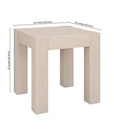 Hudson & Canal 22" Langston Wide Square Side Table