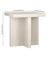 Hudson & Canal 22" Elna Wide Square Side Table