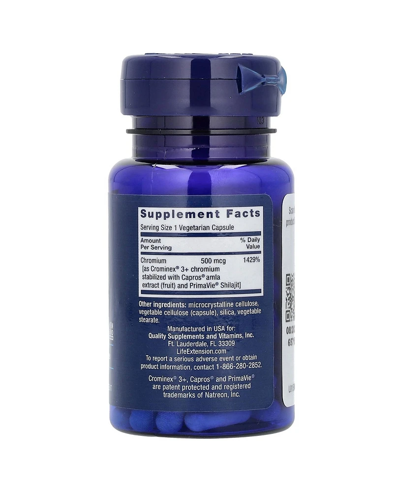 Life Extension Optimized Chromium with Crominex 3+ 500 mcg