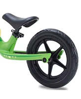 RoyalBaby Dinosaur 12 Inch Magnesium Frame Toddler Kids Balance Bike, Green