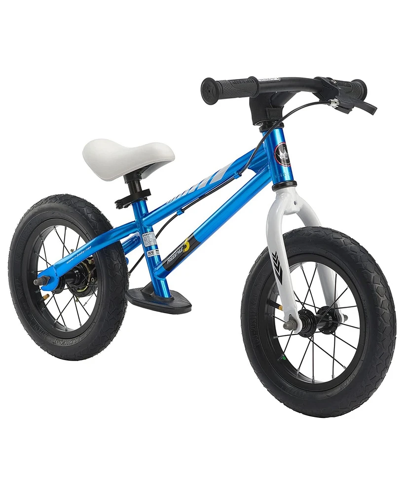 RoyalBaby Freestyle 12" Balance Bike with Handbrakes for Kids Ages 2 to 5, Blue