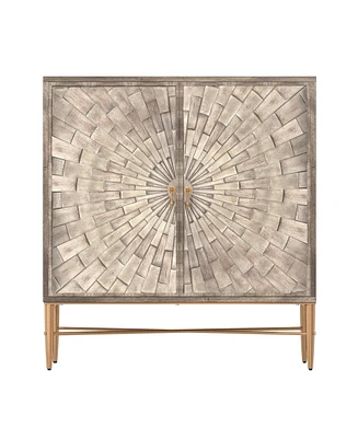 Boyel Living Vintage Wood Storage 2 Door Accent Cabinet