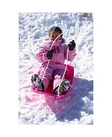 Slippery Racer Downhill Sprinter Kids Toddler Plastic Toboggan Snow Sled, Blue