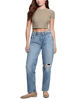 Guess Women's High-Rise Straight-Leg Mom Jeans