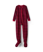 Lands' End Little Girls Footed Fleece Sleeper