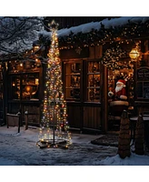 Yescom Vast-Starry 12Ft Solar Christmas Cone Tree Light 1120 Led 8 Function Outdoor Holiday Decor Warm White