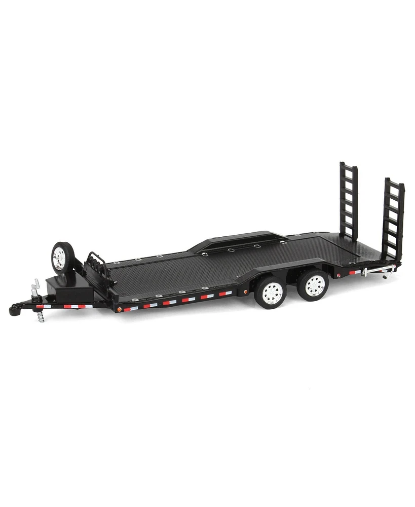 Greenlight Collectibles 1/64 Heavy Duty Car Hauler Tow Trailer with Ramps, Black Exclusive