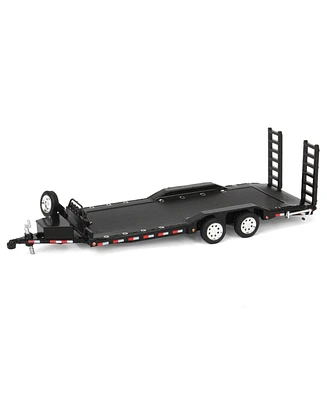 Greenlight Collectibles 1/64 Heavy Duty Car Hauler Tow Trailer with Ramps, Black Exclusive