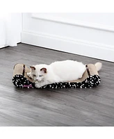 The Licker Store Rini Modern Cardboard Lounge Bed Cat Scratcher with Built-In Bell Toys and Catnip