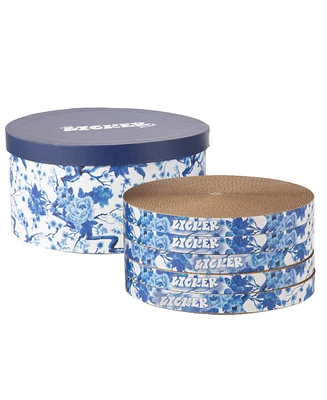 The Licker Store Kate 12" Modern Patterned Cardboard Reversible Cat Scratcher Pad Box with Catnip