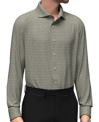 Scott Barber Men's Modal/Merino Textured Plaid