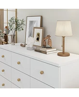Homsee White Elegant Dresser With 9 Drawers