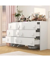 Homsee White Storage Dresser Organizer With 6 Drawers