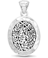 Devata Rimba Pendant with Rolo Chain Necklace in Sterling Silver, adjustable length 16,17,18 in