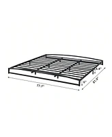 gaomon Bed Frame, 6 Inch Low Profile Platform Heavy Duty Metal Full Bed, Mattress Foundation With Steel Slat Support, Height