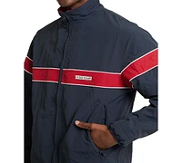 Guess Jeans Men's Long Sleeve Mock Neck Windbreaker Jacket