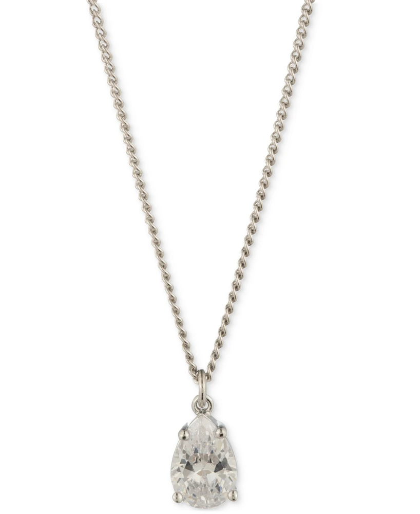 Givenchy Pear-Shape Cubic Zirconia Pendant Necklace, 16" + 3" extender