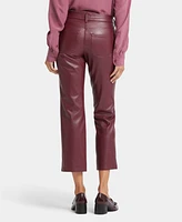 Nydj Women's Faux Leather Straight Ankle Pants