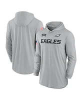 Nike Men's Gray Philadelphia Eagles 2024 Salute to Service Lightweight Performance Long Sleeve Hooded T-Shirt