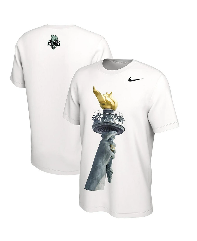 Nike Men's and Women's White New York Liberty 2024 Wnba Finals Champions Authentic Parade T-Shirt