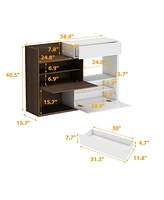 Famapy 21 Pair Expandable Shoe Storage Cabinet With Drawer