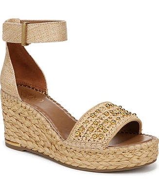 Franco Sarto Women's Clemens Raffia Espadrille Wedge Sandals