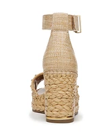 Franco Sarto Women's Clemens Raffia Espadrille Wedge Sandals