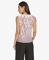 Calvin Klein Women's Floral Print Sleeveless Blouse