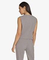 Calvin Klein Women's Pinstripe Button-Front Vest