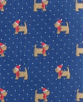 Tommy Hilfiger Boys Holiday Dog Pin Dot Ground Pre-Tied Zipper Necktie