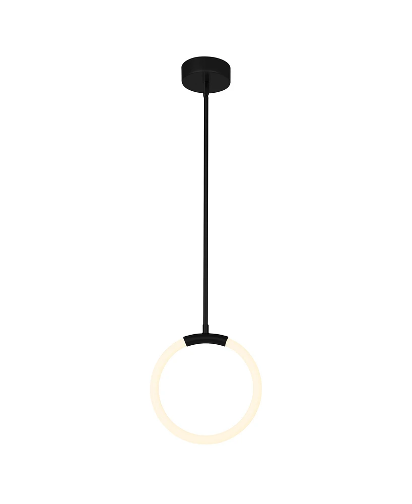 Cwi Lighting 10" Metal Hoops 1 Light Led Pendant