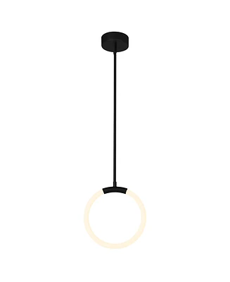 Cwi Lighting 10" Metal Hoops 1 Light Led Pendant