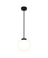 Cwi Lighting 10" Metal Hoops 1 Light Led Pendant