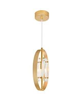 Cwi Lighting 98" Metal Iris 1 Light Mini Pendant