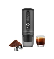 Outin Nano Portable Electric Espresso Machine, Self-Heating, Usb-c & Car Charger, 20 Bar Mini Coffee Maker, With Ground Coffee & Ns Capsule for Campin