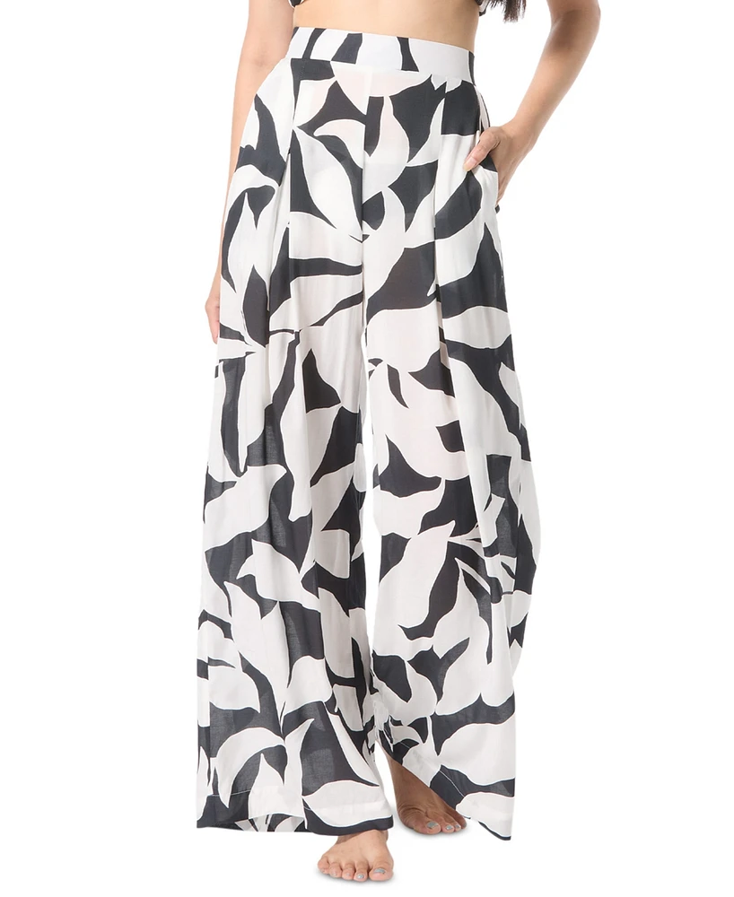 Vince Camuto Women's Printed Wide-Leg Pants Swim Cover-Up