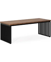 Tribesigns 78.74" Long Rectangle Industrial Dining Table for 6-8 Person, Dining Table Wood Kitchen Table with Heavy Duty Metal Frame