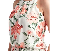 Bcx Juniors' Floral-Print Halter Top