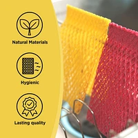 Cornssil Kproduct4u K-cornssil 8 Layers Pla Mesh Scrubber, Yellow, 5 pcs