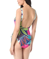 Vince Camuto Women's Tropical-Print One-Piece Swimsuit