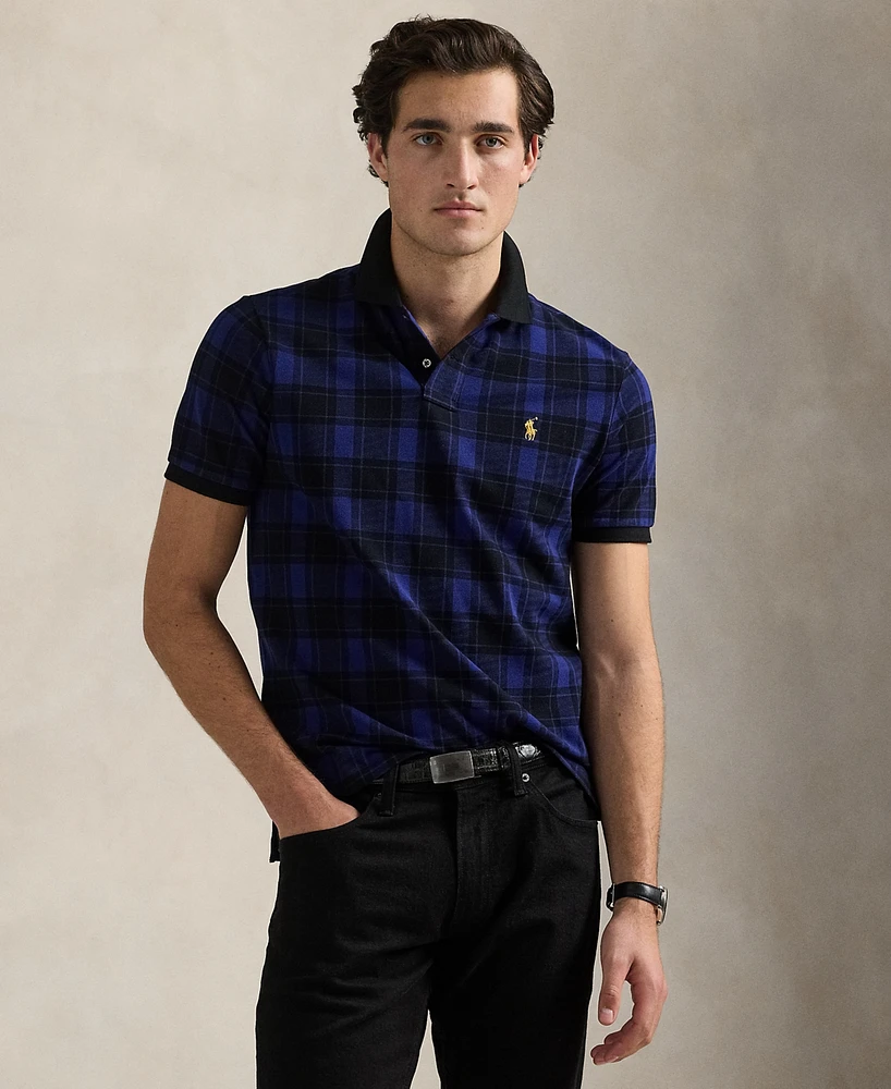 Polo Ralph Lauren Men's Custom Slim Fit Plaid Mesh Shirt