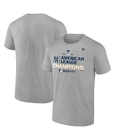 Fanatics Men's Heather Gray New York Yankees 2024 American League Champions Locker Room Big Tall T-shirt