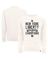 Sportiqe Men's and Women's Cream New York Liberty 2024 Wnba Finals Champions Hamon Bone Pullover Sweatshirt