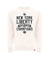 Sportiqe Men's and Women's Cream New York Liberty 2024 Wnba Finals Champions Hamon Bone Pullover Sweatshirt