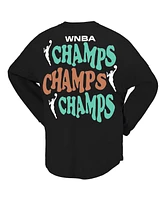 Fanatics Men's and Women's Black New York Liberty 2024 Wnba Finals Champions Stacked Long Sleeve T-shirt