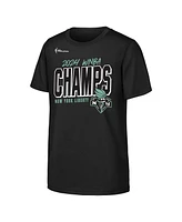 Outerstuff Big Boys and Girls Black New York Liberty 2024 Wnba Finals Champions Roster T-shirt